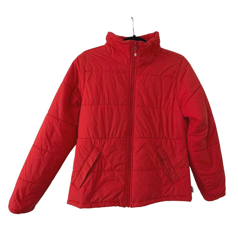 REI Groundbreaker Insulated Puffer Jacket Botanical Print Lining Small Red